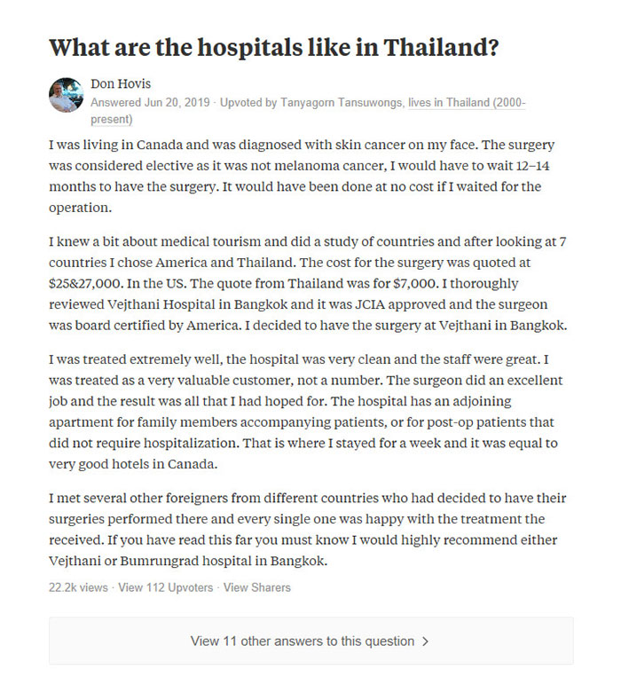 hospitals like in Thailand