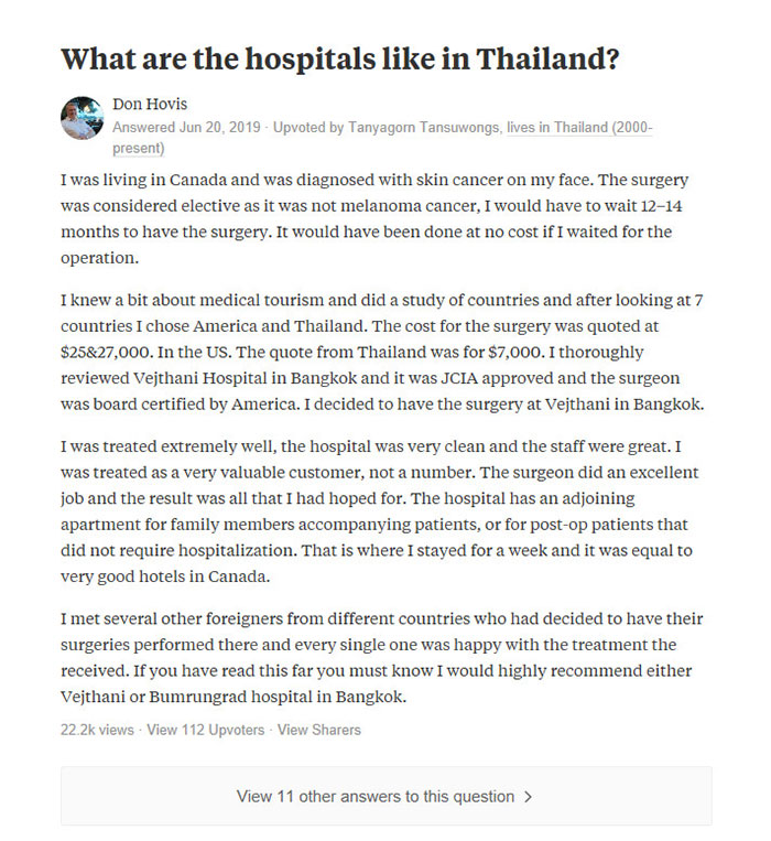كيف تبدو المستشفيات في تايلاند؟