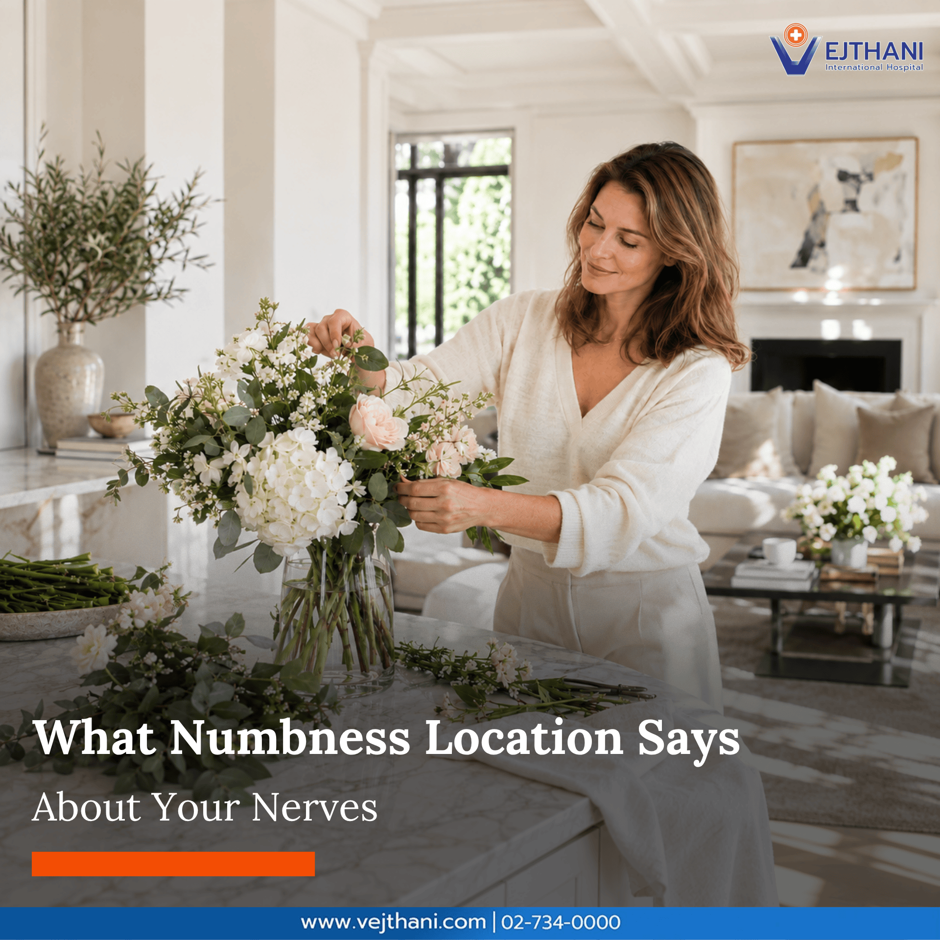 The area of numbness can help doctors identify the nerve that may be involved.  Numbness around the thumb, tingling in the little finger, or loss of sensation along the arm may indicate which nerve is affected based on the area where symptoms occur. Pain, weakness, and movements that trigger the symptoms provide further indications about where the problem begins.