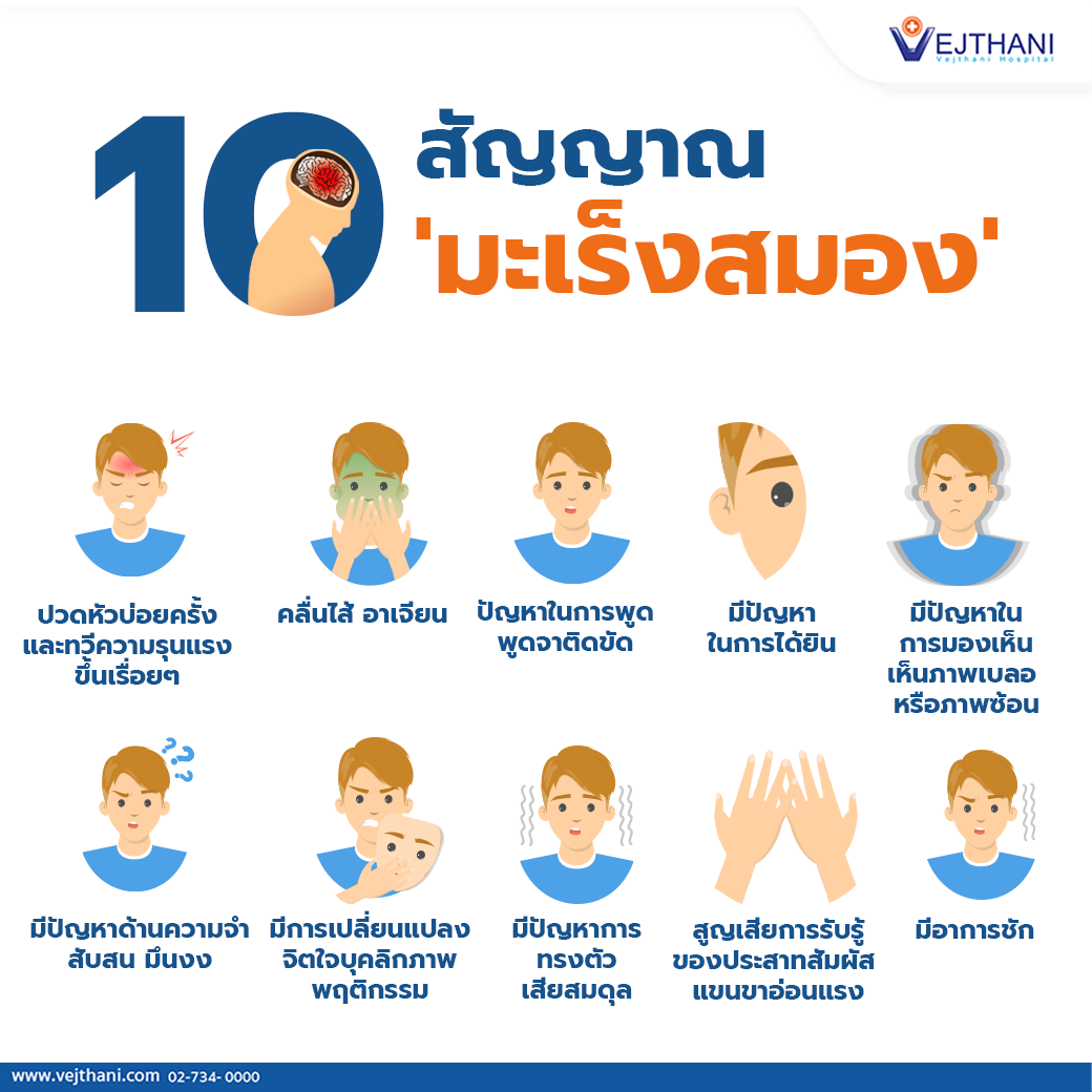 10 สัญญาณ “มะเร็งสมอง” - Vejthani Hospital 10 สัญญาณ “มะเร็งสมอง” - Vejthani Hospital