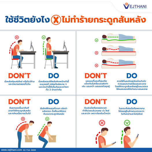 ใช้ชีวิตอย่างไร...ไม่ทำร้ายกระดูกสันหลัง - โรงพยาบาลเวชธานี ใช้ชีวิตอย่างไร...ไม่ทำร้ายกระดูกสันหลัง - โรงพยาบาลเวชธานี