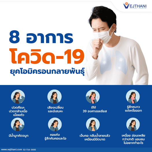 สังเกต 8 อาการโควิด-19 ยุคโอมิครอนกลายพันธุ์ - โรงพยาบาลเวชธานี