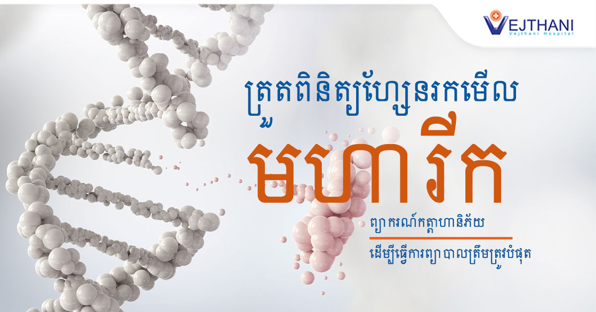 ការធ្វើតេស្តហ្សែន (Genetic) ដើម្បីស្វែងរកហានិភ័យនៃជំងឺមហារីក សម្រាប់ការការពារនិងការព្យាបាលមហារីកដែលមានប្រសិទ្ធិភាពខ្ពស់