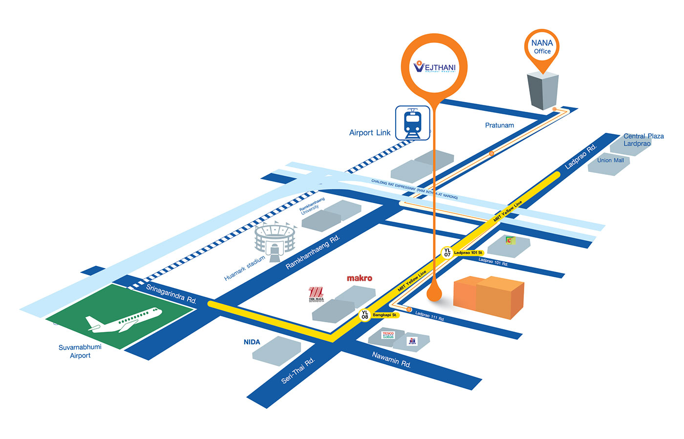 map vejthani hospital