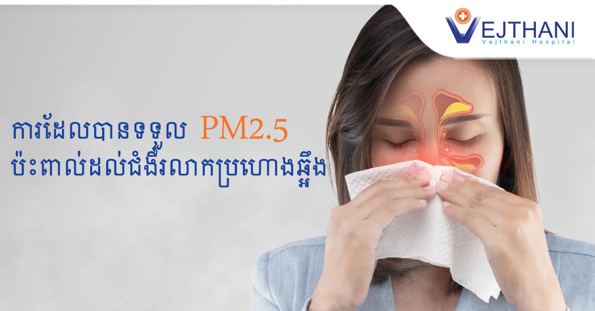 ការយល់ដឹងអំពីហានិភ័យ៖ ការដែលបានទទួល PM2.5 ប៉ះពាល់ដល់ជំងឺរលាកប្រហោងឆ្អឹង (sinusitis)