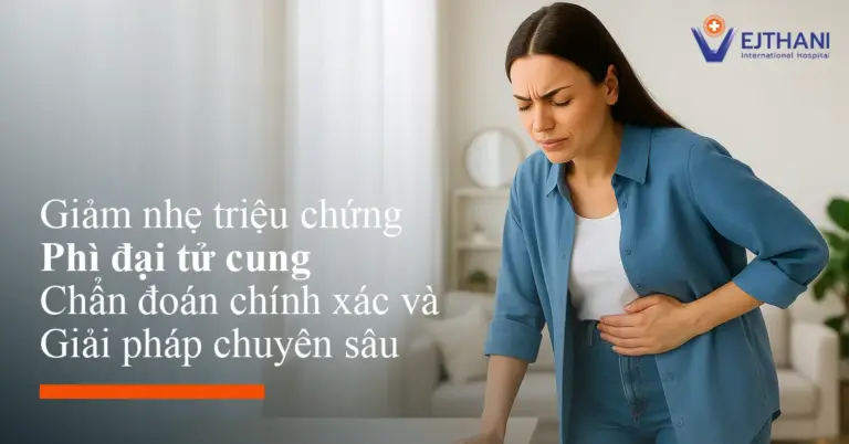 Khi tử cung bị phì đại, người bệnh có thể gặp đau bụng, rong kinh hoặc cảm giác nặng vùng chậu. Để giảm các triệu chứng này, bác sĩ cần chẩn đoán đúng nguyên nhân gây phì đại. Từ đó, họ đưa ra phương pháp điều trị phù hợp như dùng thuốc, điều chỉnh nội tiết hoặc can thiệp chuyên sâu. Khi điều trị đúng hướng, triệu chứng sẽ giảm rõ rệt và sức khỏe được cải thiện