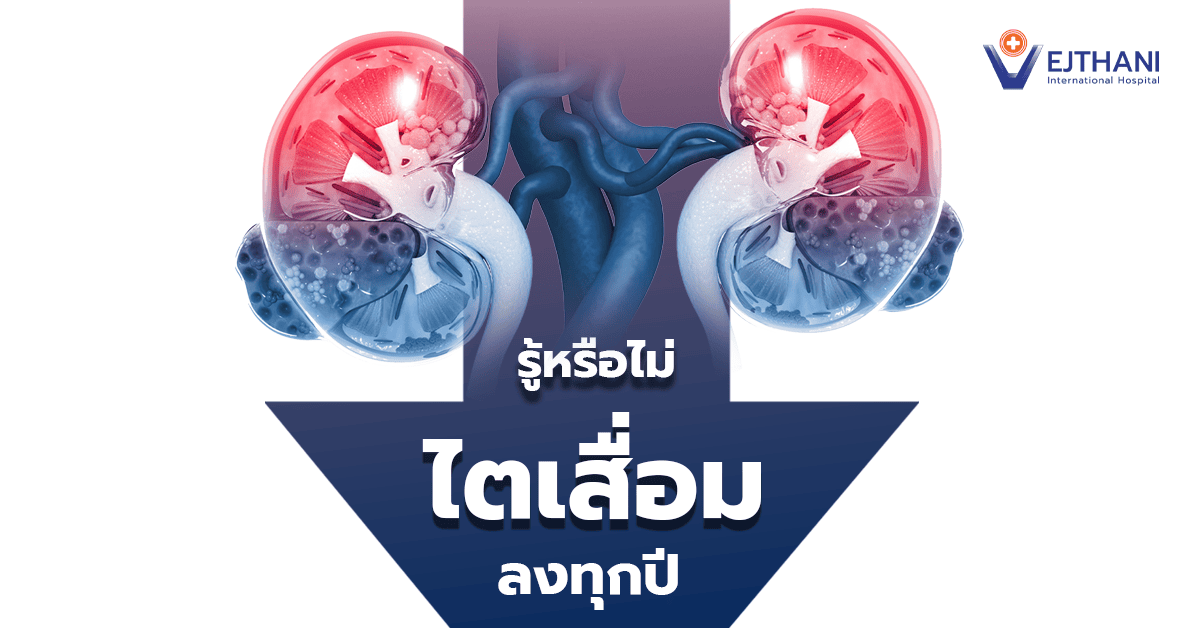 รู้หรือไม่ ไตเสื่อมลงทุกปี
