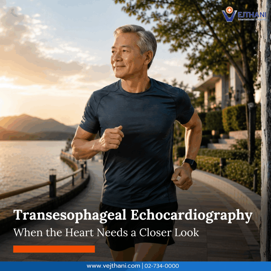 Transesophageal echocardiography is used selectively when more detailed anatomical information is needed, when TTE findings are unclear, or when planning and guiding treatment.